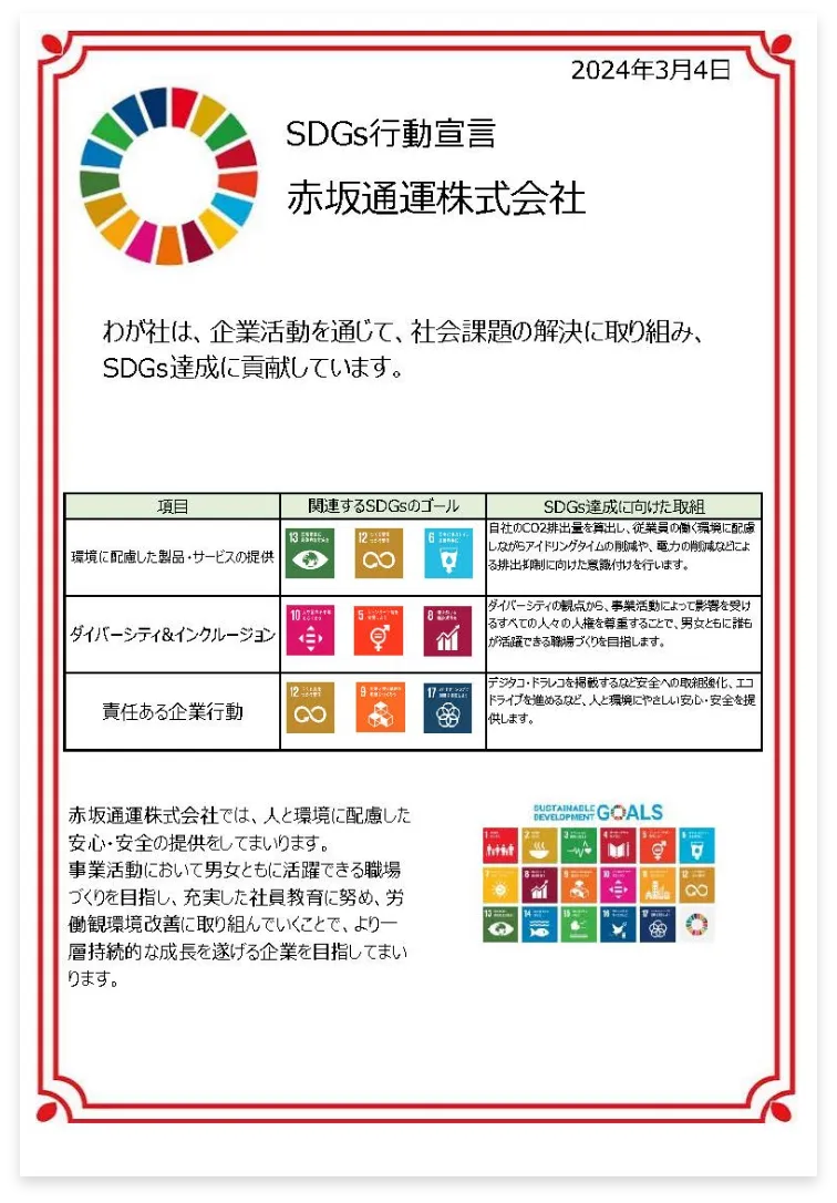 SDGs行動宣言